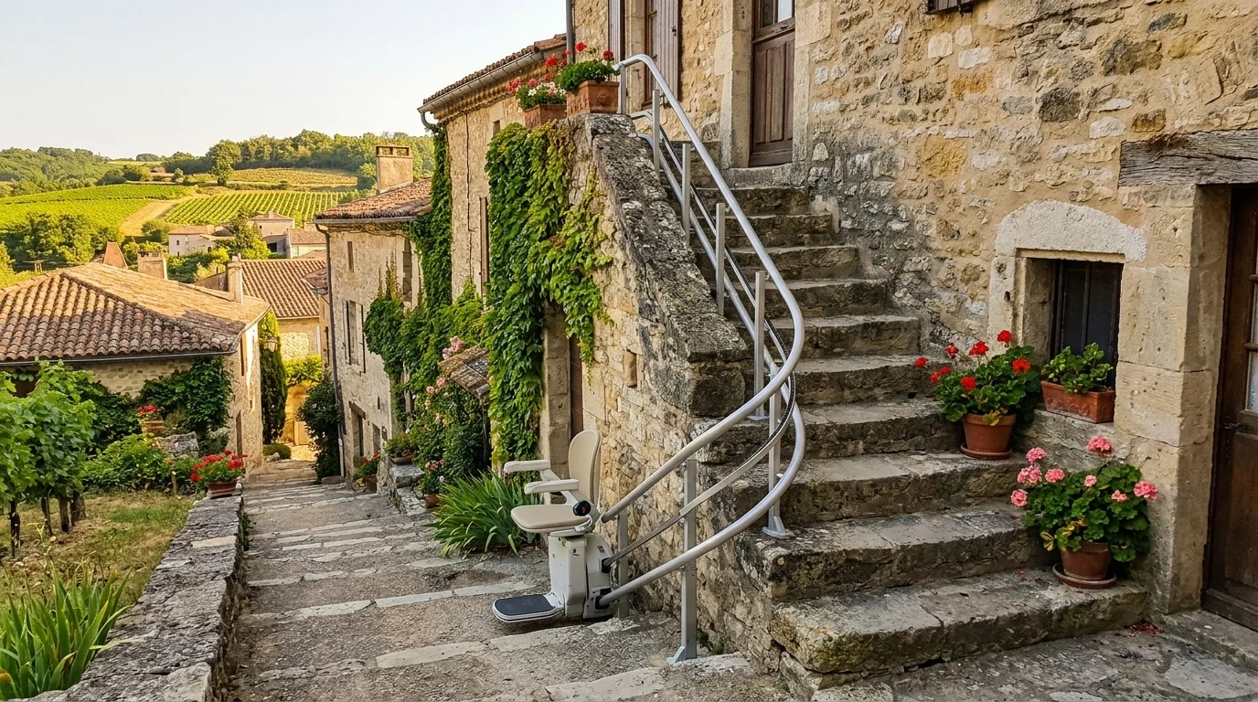 Monte escalier à  — Monte escalier Ain (01)