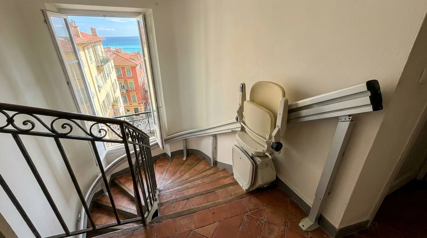 Monte escalier à Nice — Monte-escalier à Nice : quand 93 % du bâti est en copropriété
