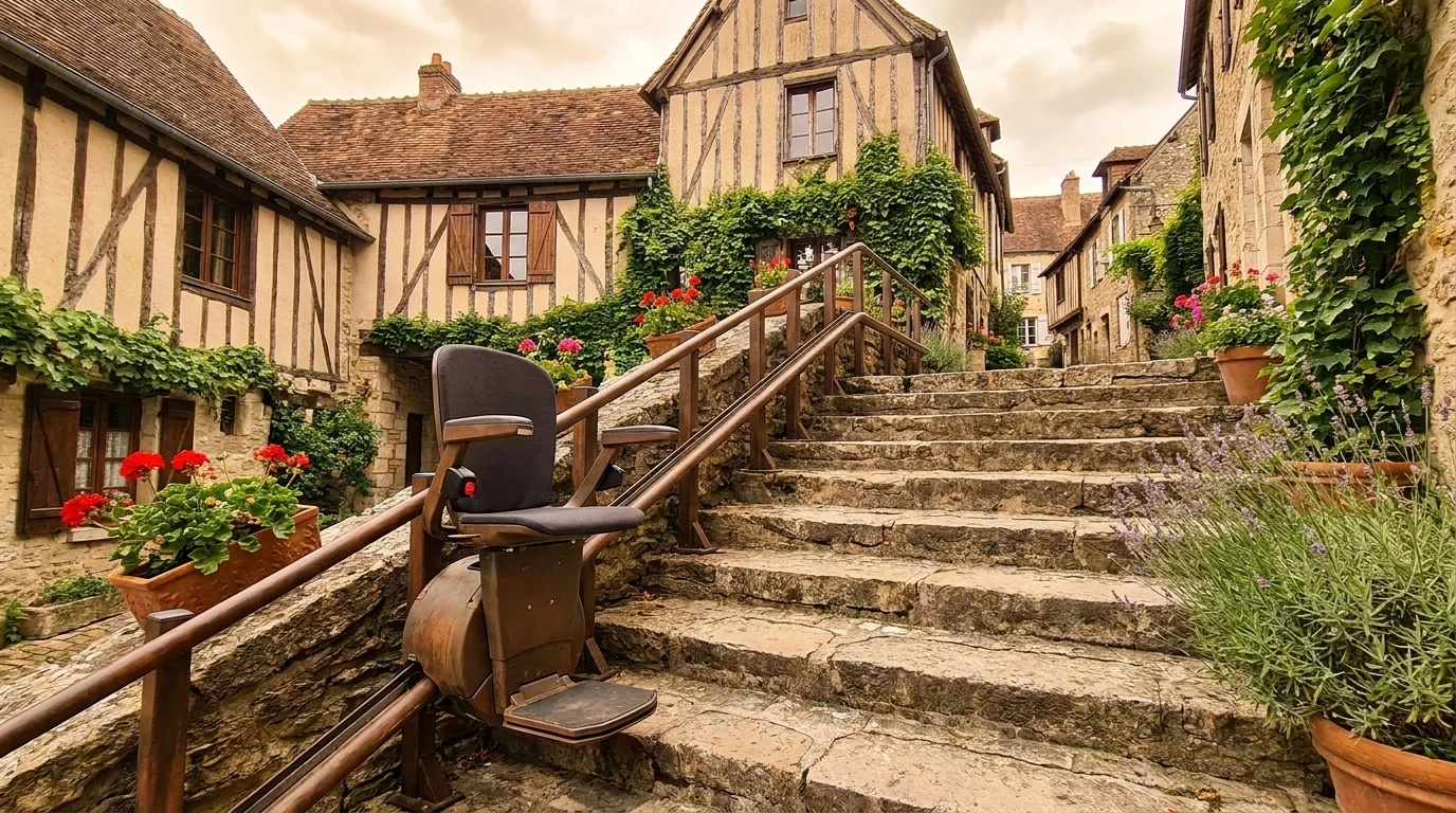 Monte escalier à  — Monte escalier en Charente-Maritime : solutions adaptées au littoral atlantique