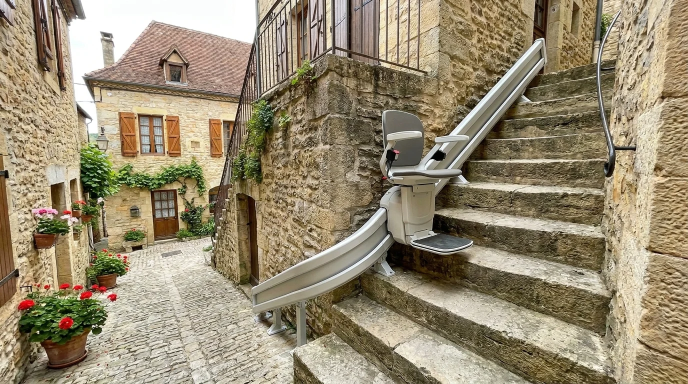 Monte escalier à  — Monte-escalier dans le Gard : prix, aides et installateurs pour les maisons gardoises