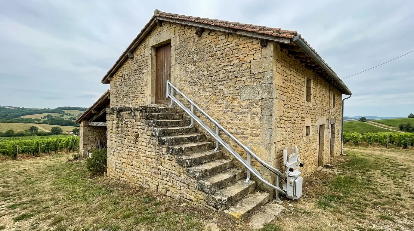 Monte escalier à  — Monte-escalier dans le Grand Est : froid, patrimoine et aides Climaxion en 2026