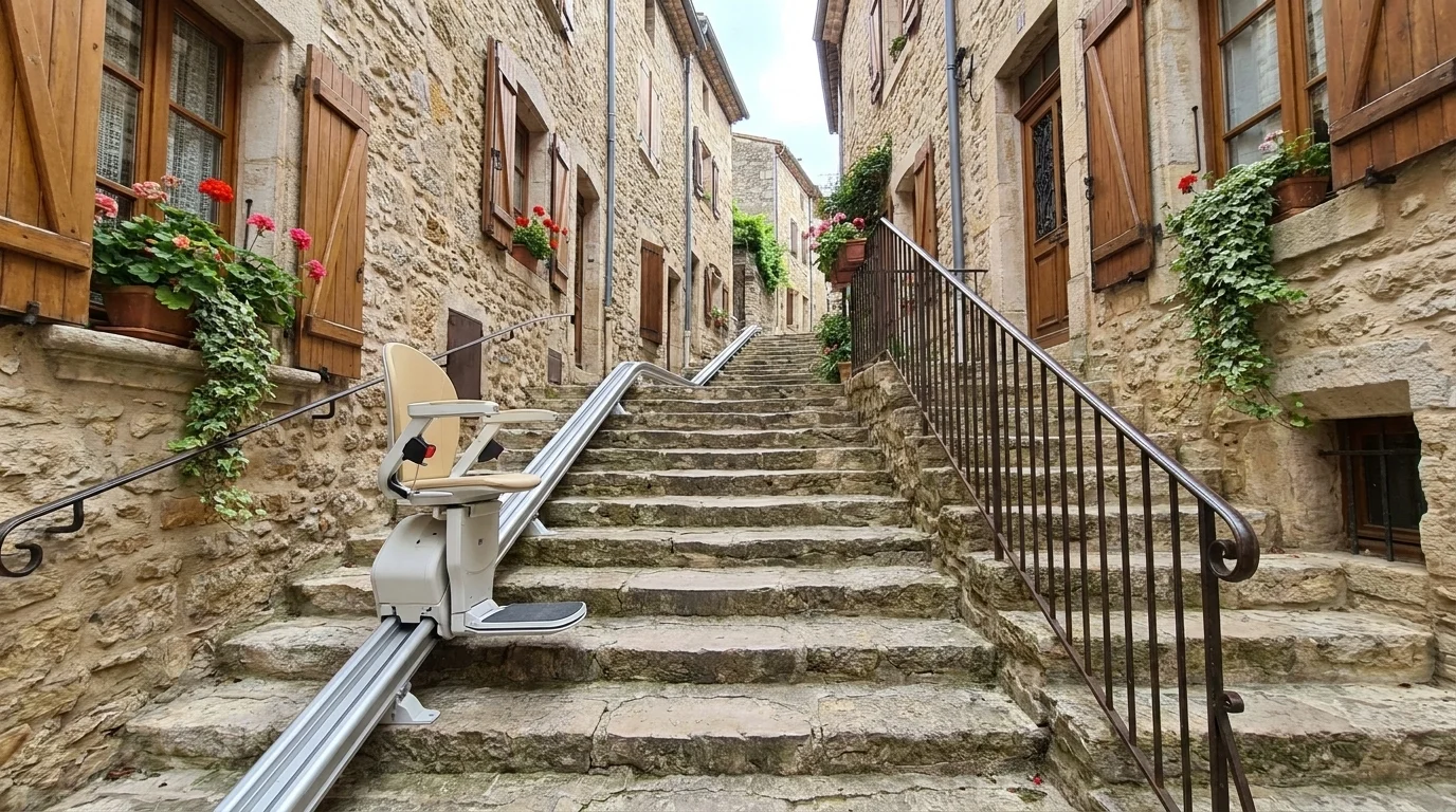 Monte escalier à  — Monte-escalier en Haute-Loire : le maintien à domicile en terre volcanique
