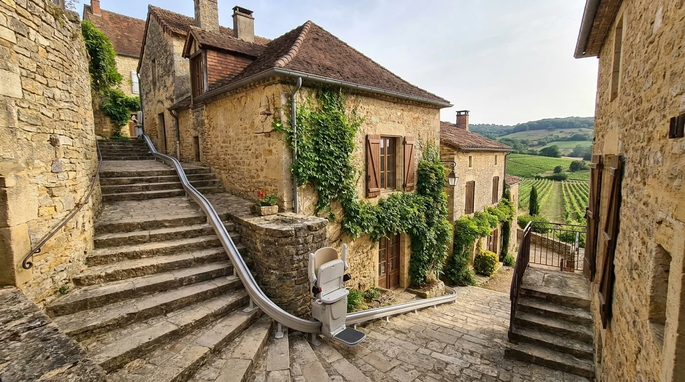 Monte escalier à  — Monte-escalier Haute-Vienne : adapter le bâti limousin au maintien à domicile
