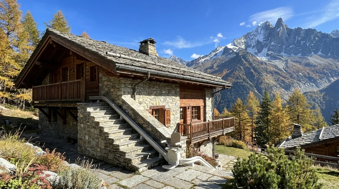 Monte escalier à  — Monte-escalier dans les Hautes-Alpes : maintien à domicile en territoire alpin