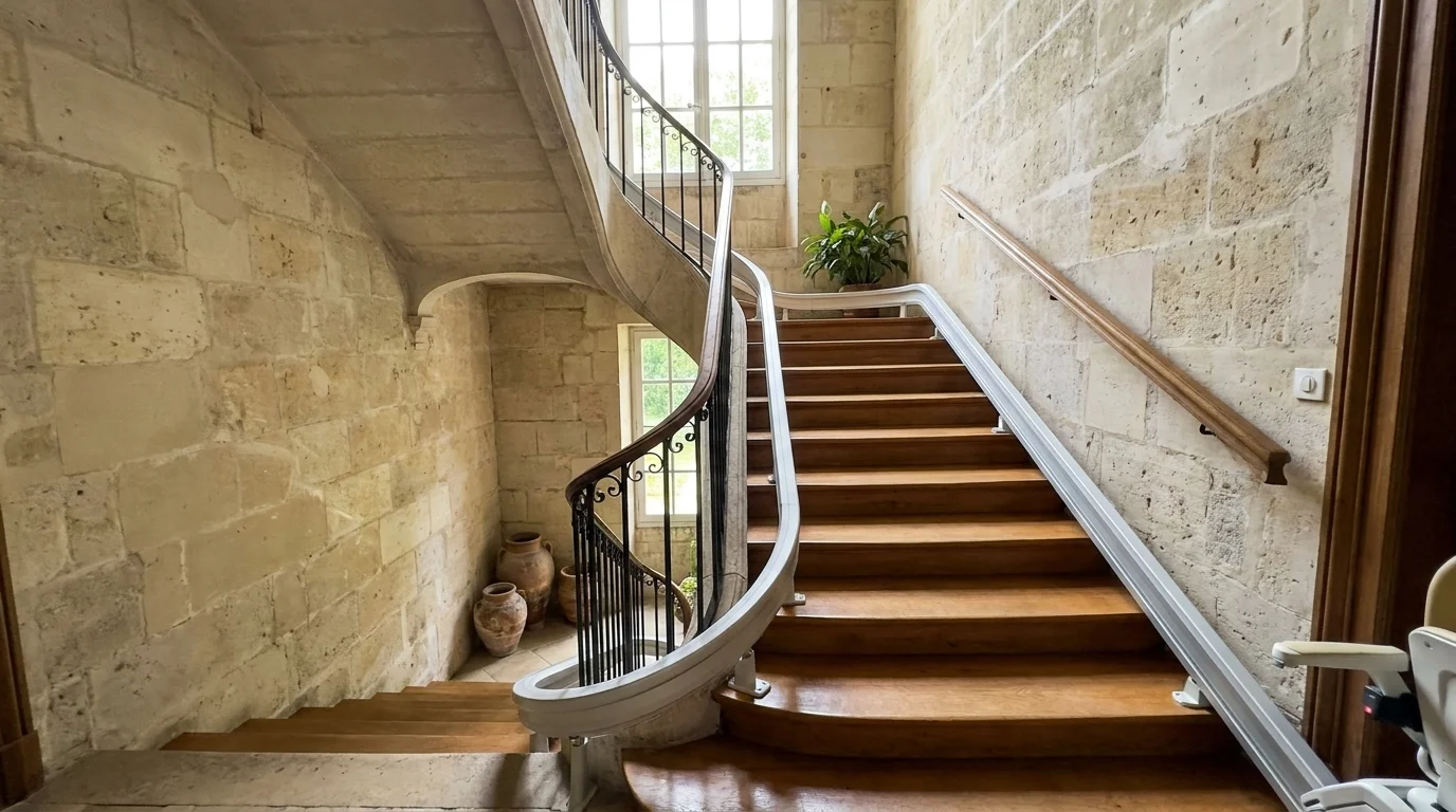 Monte escalier à  — Monte-escalier en Isère : entre cuvette grenobloise et vallées alpines, quel équipement choisir ?