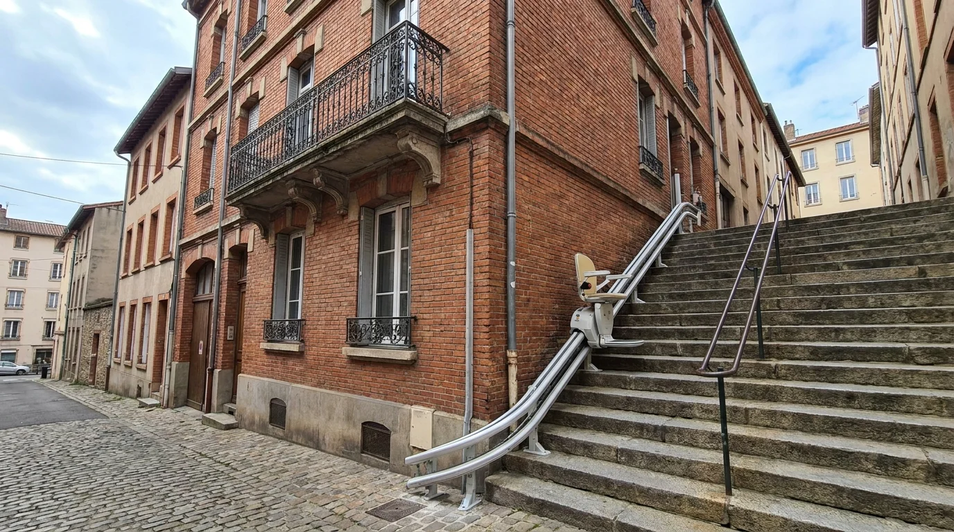 Monte escalier à Saint-Étienne — Monte-escalier à Saint-Étienne : 89 % de collectif, quelles solutions ?