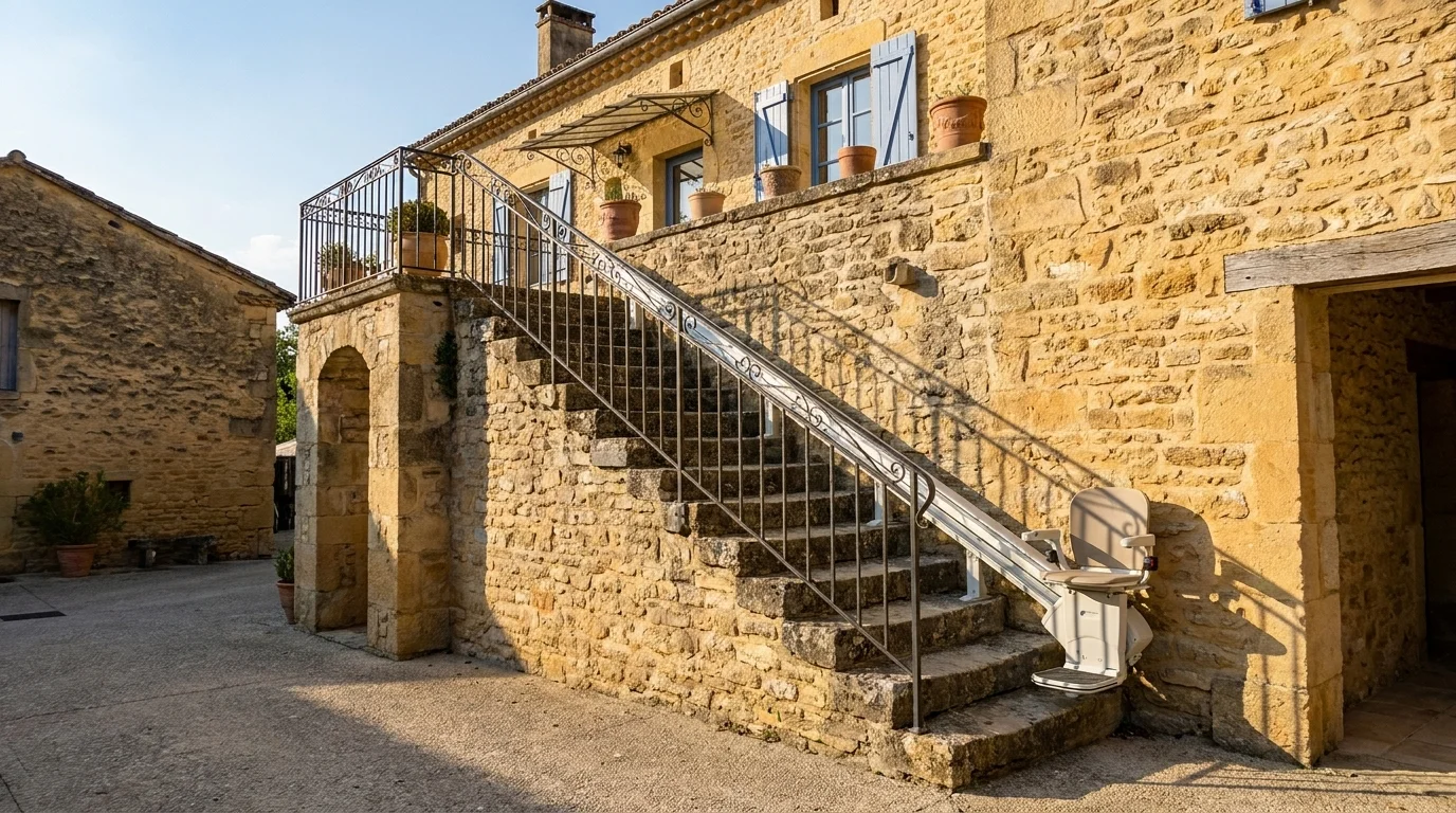 Monte escalier à  — Monte-escalier dans l'Orne : adapter le bâti normand au maintien chez soi