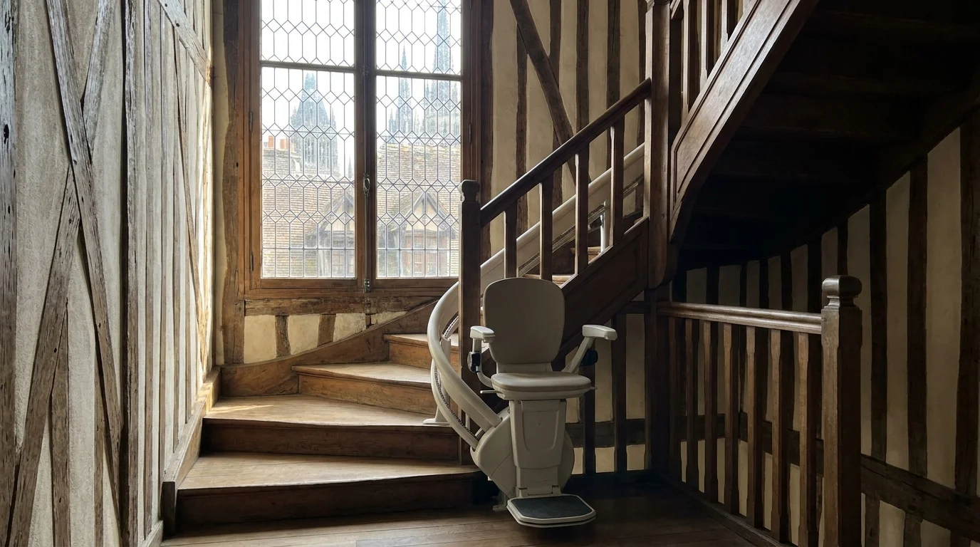 Monte escalier à Rouen : bien choisir selon votre statut et votre escalier