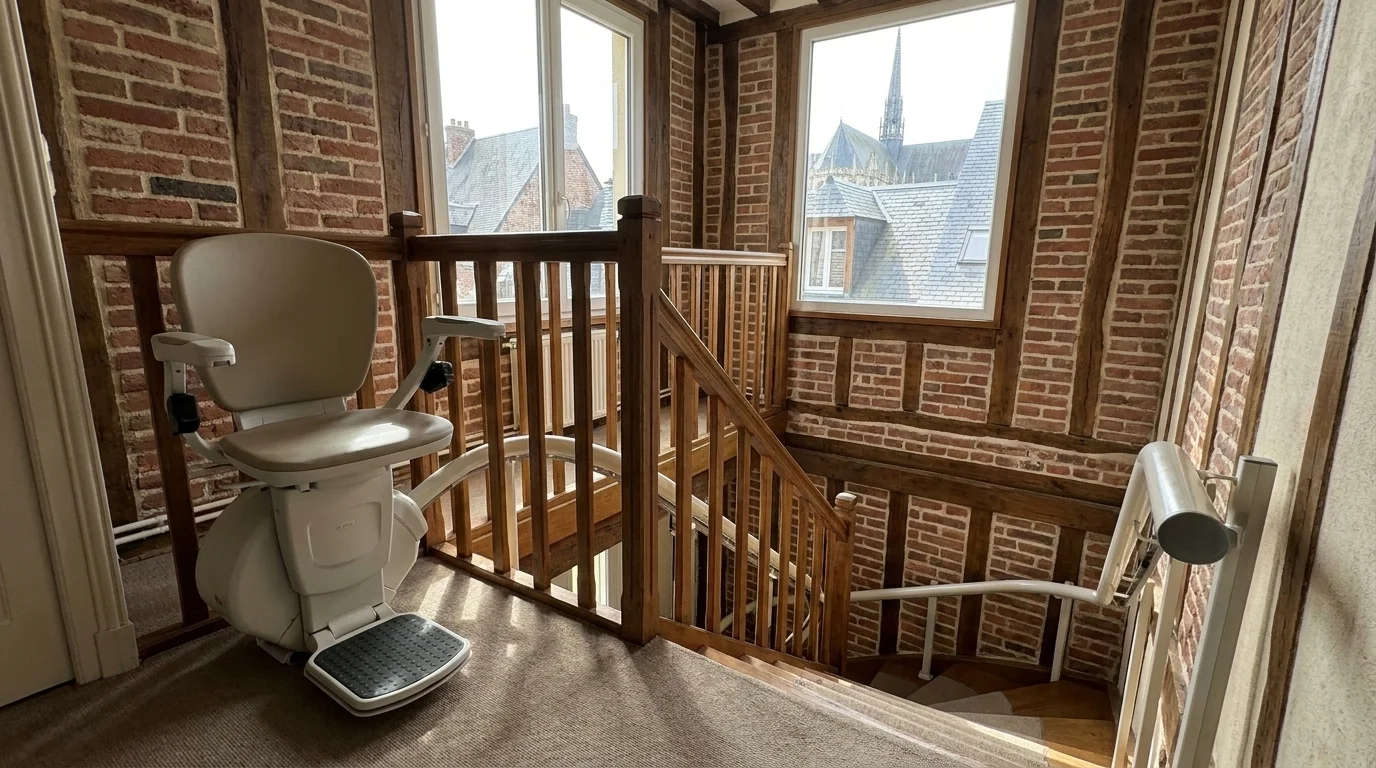 Monte escalier à Amiens — Monte-escalier à Amiens : bien s'équiper dans les maisons de ville en brique