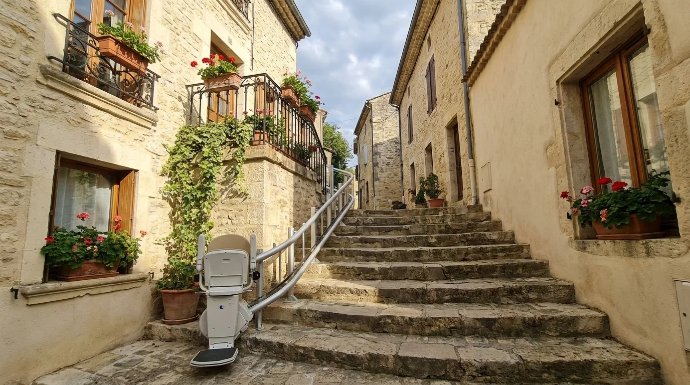 Monte escalier à  — Monte-escalier dans le Territoire de Belfort : 259 km² et tout à portée