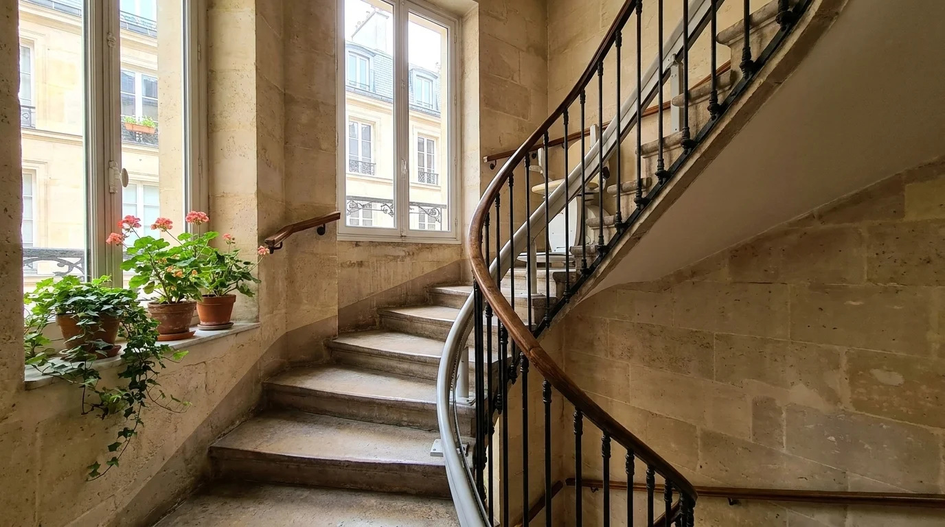 Monte escalier à  — Monte-escalier Vienne : quand les revenus modestes ouvrent les aides maximales