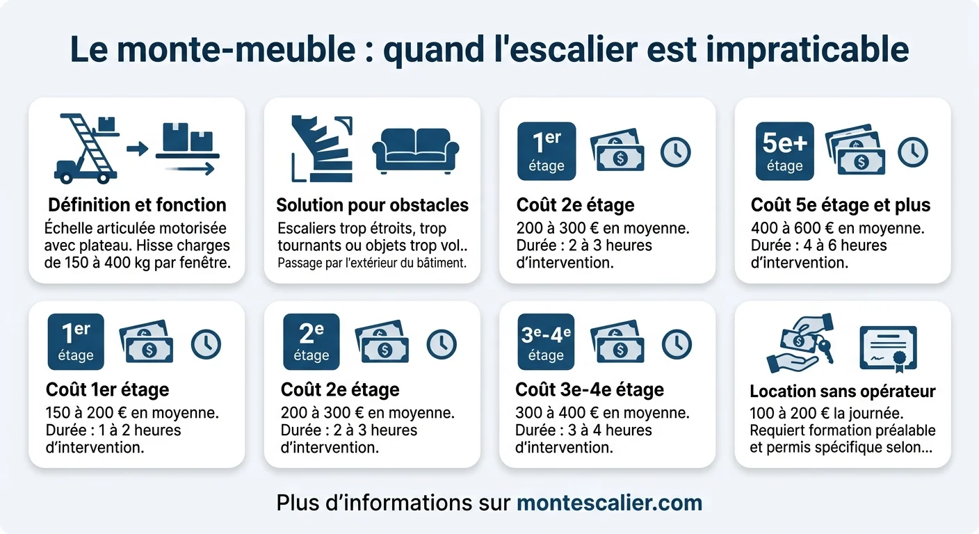 Le monte-meuble : quand l'escalier est impraticable