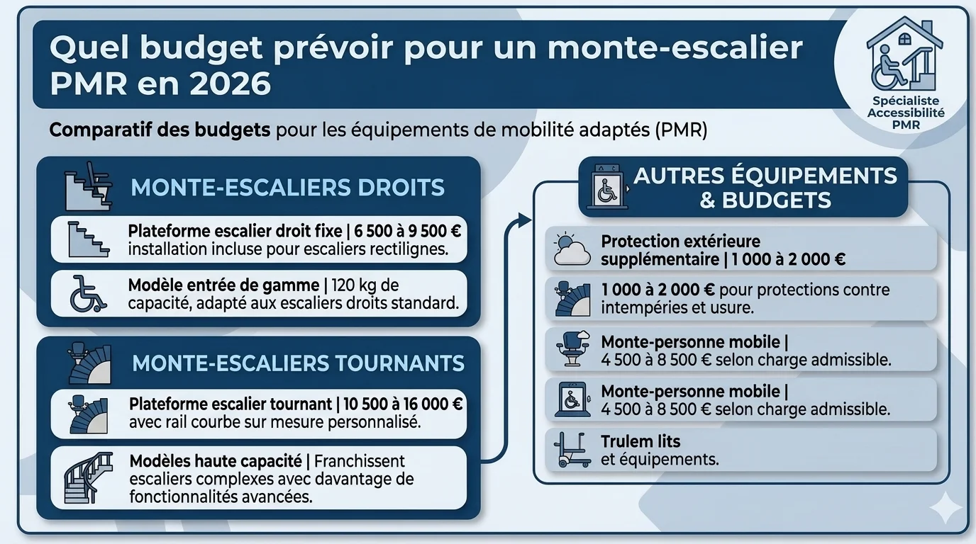 Monte escalier fauteuil roulant : 4 solutions PMR en 2026