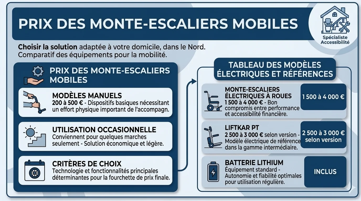 Monte-escalier mobile : guide complet des solutions transportables 2026