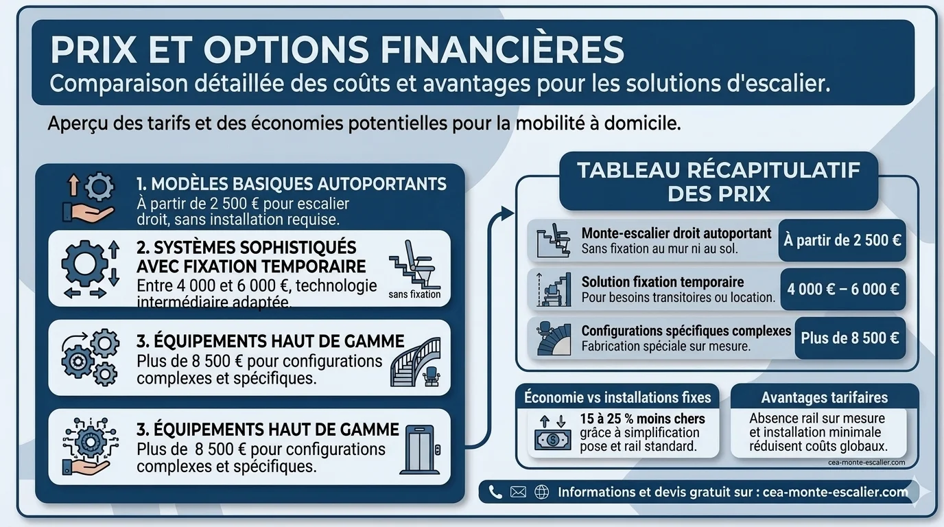 Monte-escalier sans installation : solutions et prix 2026