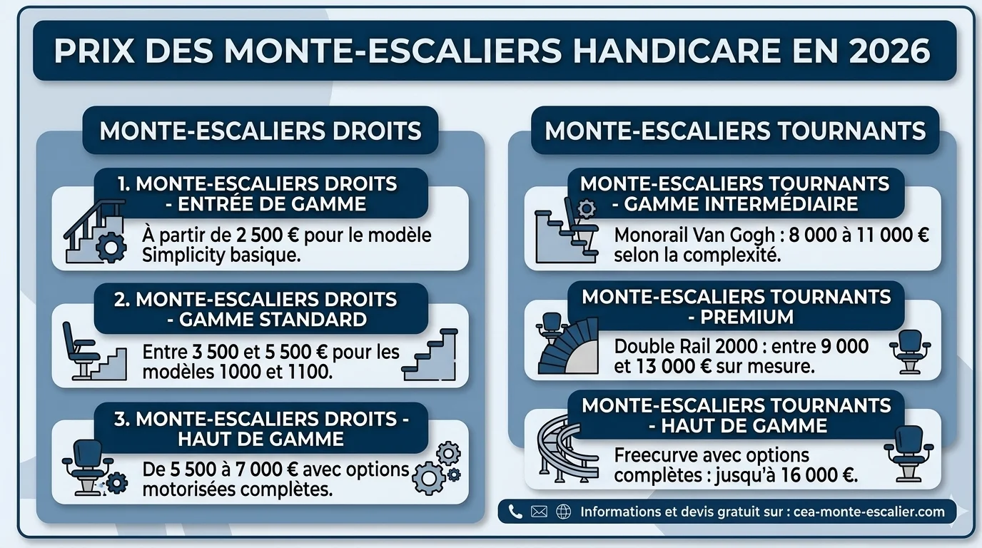 Monte-escaliers Handicare : avis, prix et modèles 2026 - Guide complet