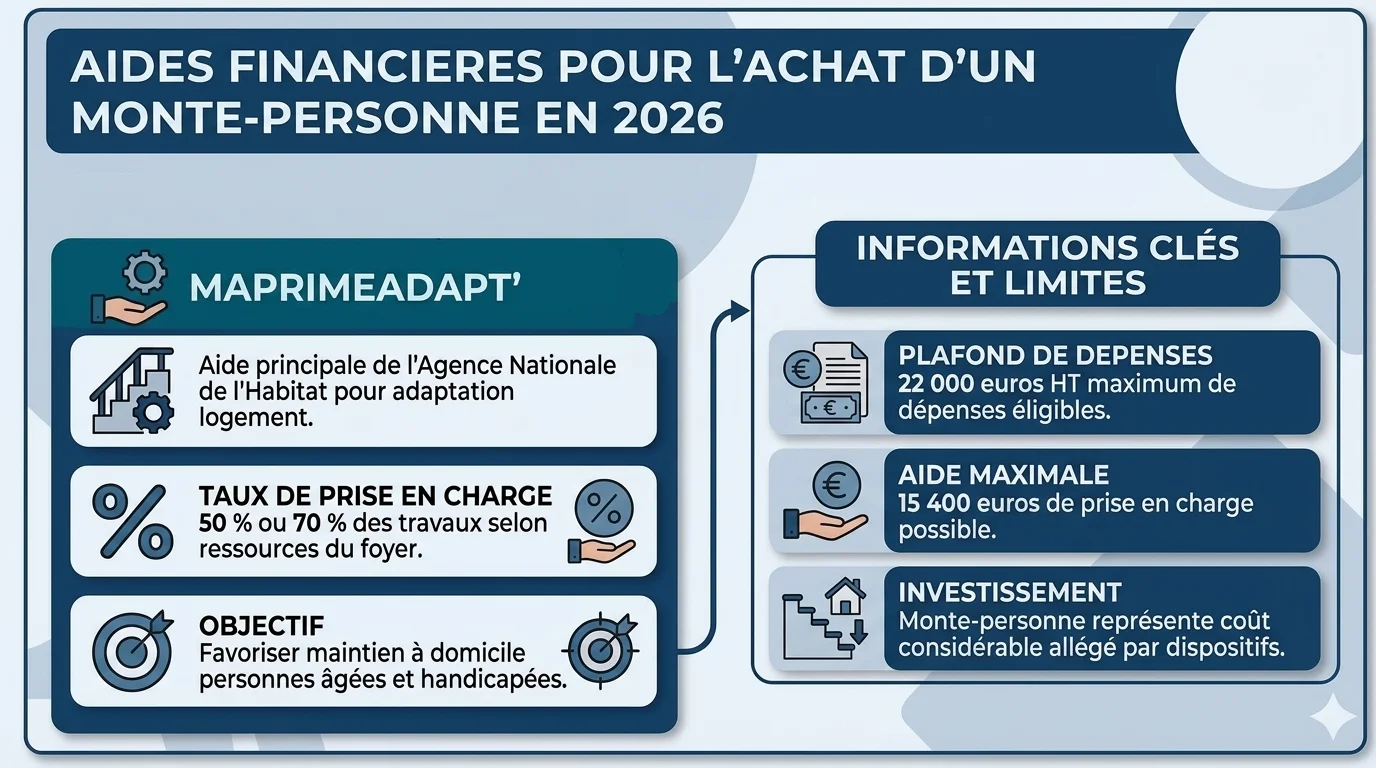 Monte personne escalier : guide complet des solutions d'accessibilité [2026]