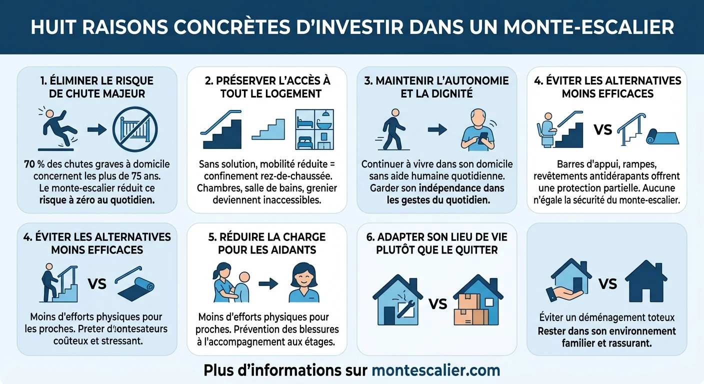 Huit raisons concrètes d'investir dans un monte-escalier