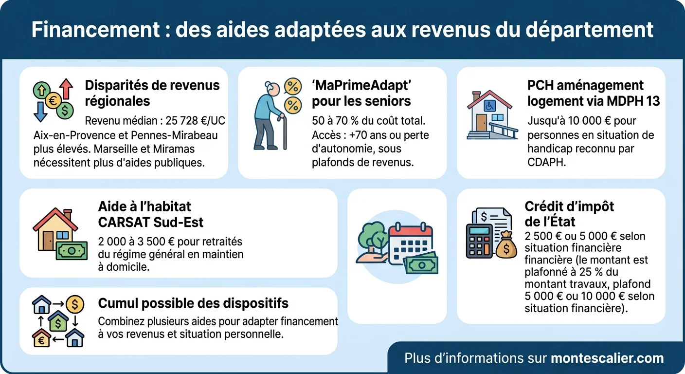 Financement : des aides adaptées aux revenus du département
