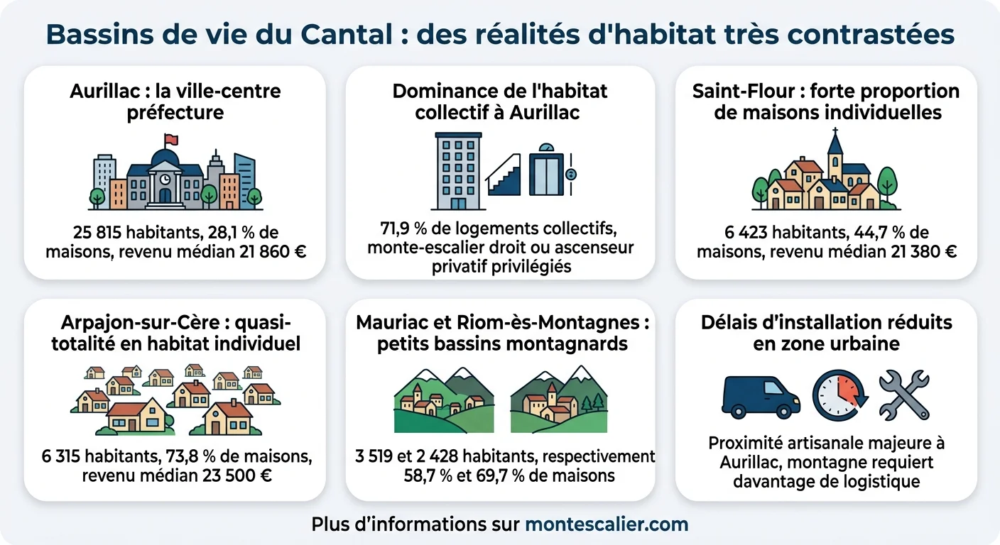 Bassins de vie du Cantal : des réalités d’habitat très contrastées