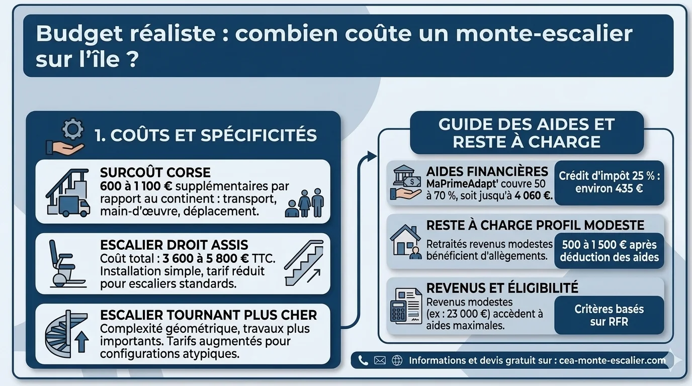 Budget réaliste : combien coûte un monte-escalier sur l'île ?