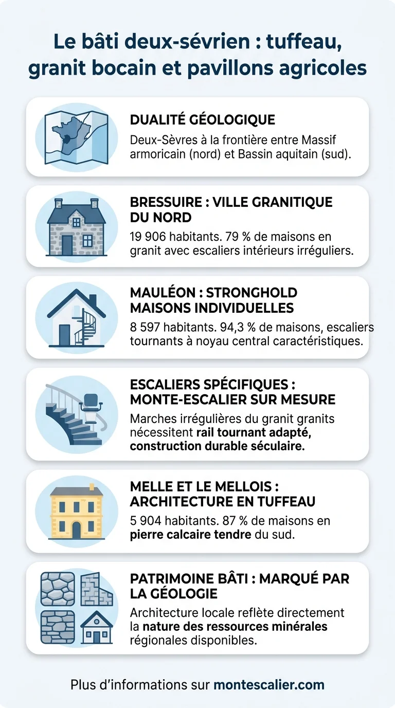 Le bâti deux-sévrien : tuffeau, granit bocain et pavillons agricoles