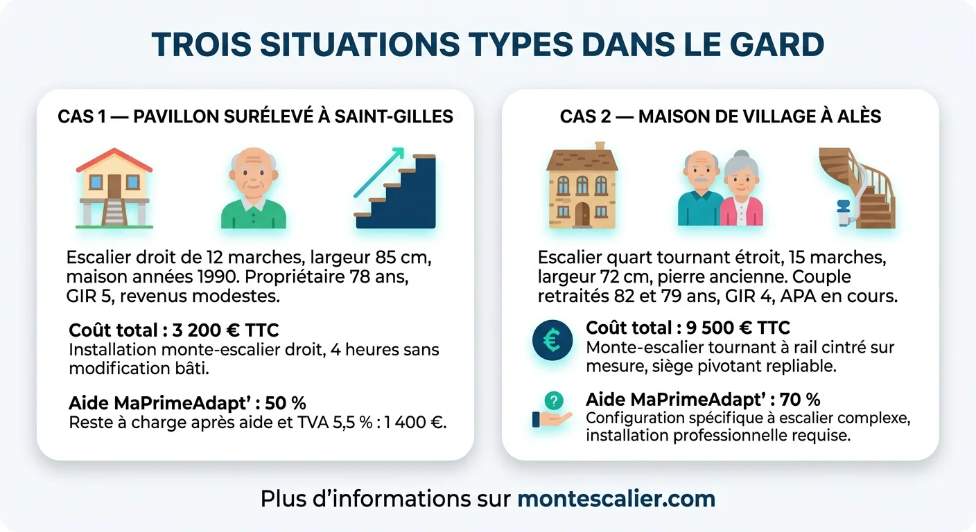 Trois situations types dans le Gard