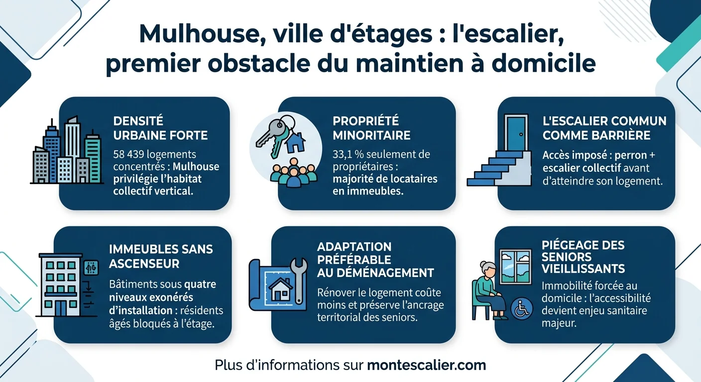 Mulhouse, ville d'étages : l'escalier, premier obstacle du maintien à domicile