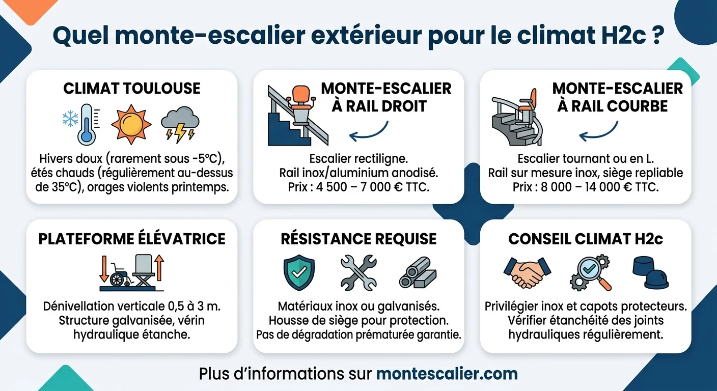 Quel monte-escalier extérieur pour le climat H2c ?