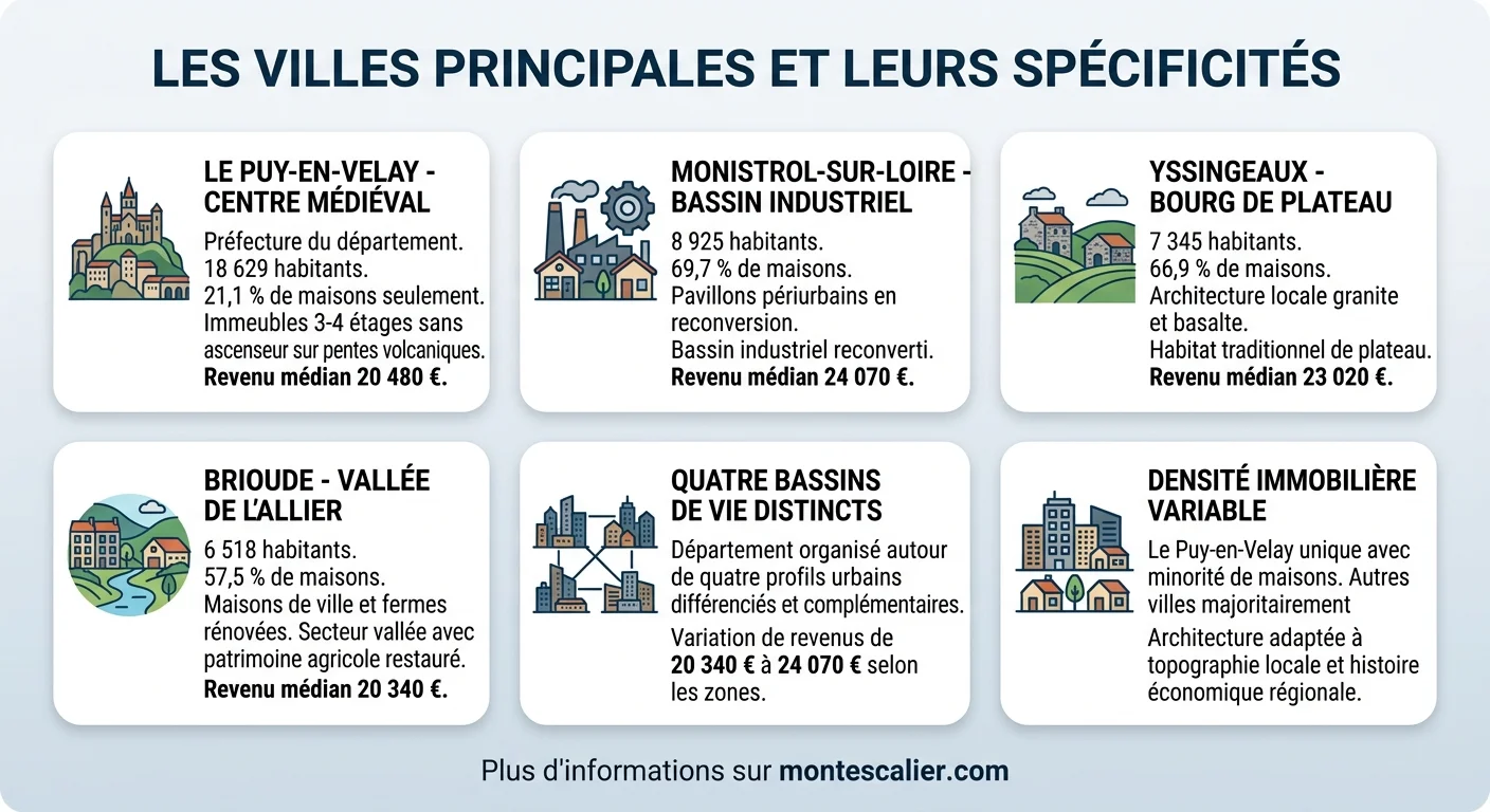 Les villes principales et leurs spécificités
