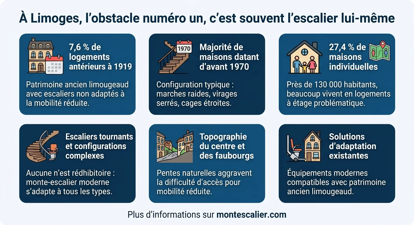 À Limoges, l'obstacle numéro un, c'est souvent l'escalier lui-même