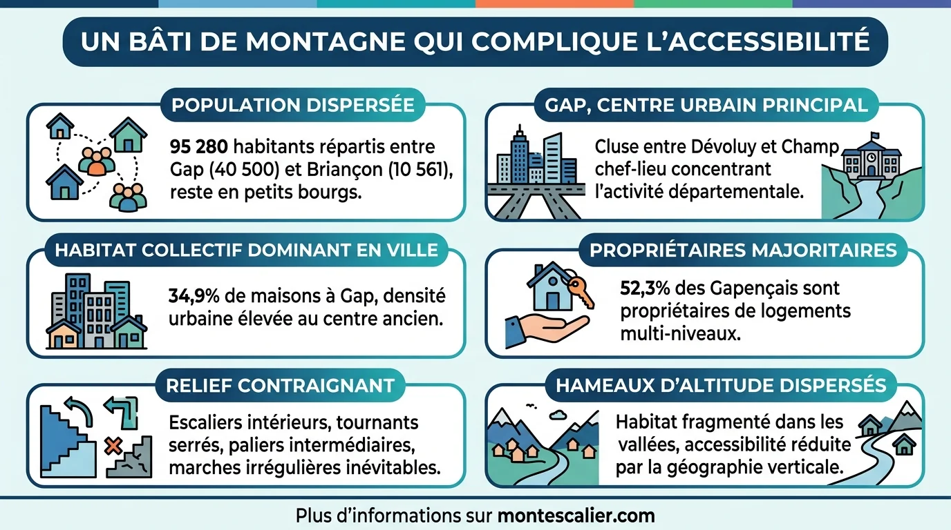 Un bâti de montagne qui complique l'accessibilité