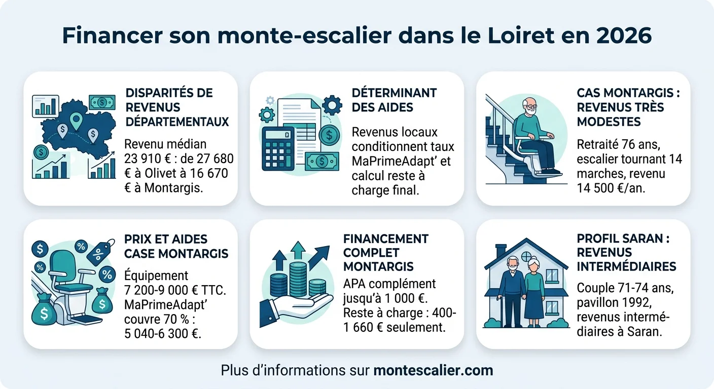 Financer son monte-escalier dans le Loiret en 2026