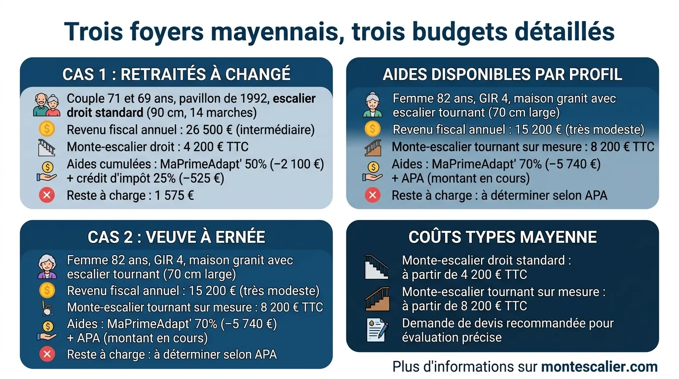Trois foyers mayennais, trois budgets détaillés