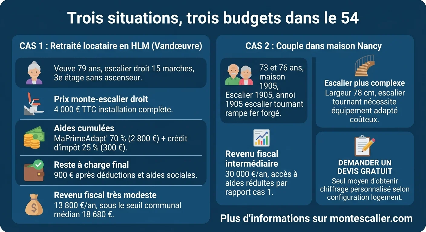 Trois situations, trois budgets dans le 54