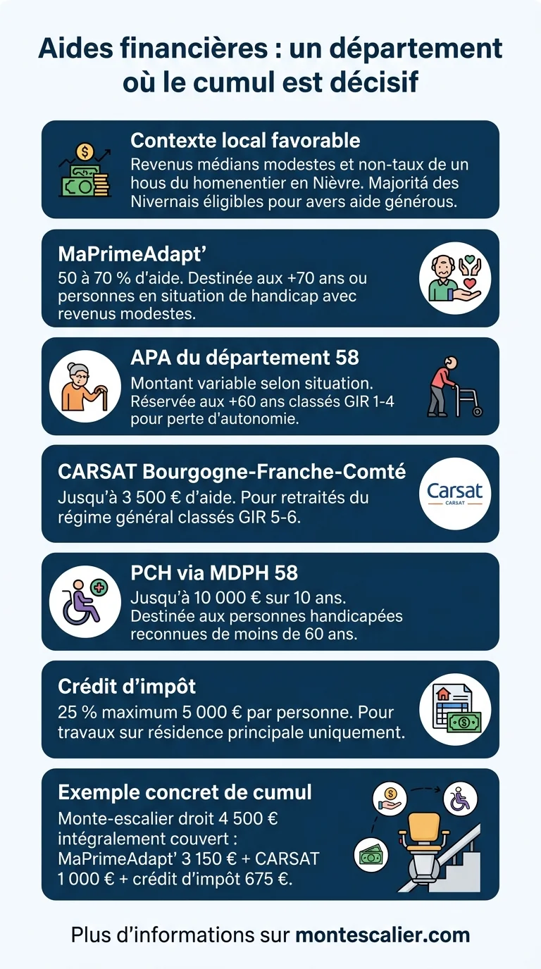 Aides financières : un département où le cumul est décisif