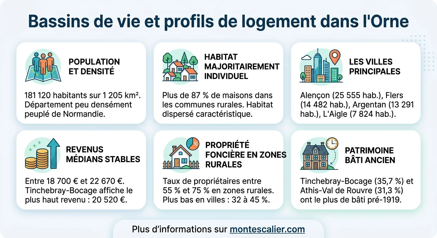 Bassins de vie et profils de logement dans l'Orne