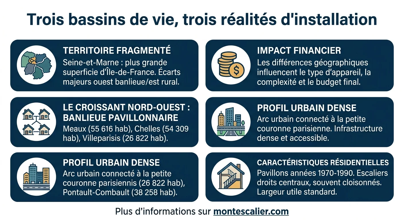 Trois bassins de vie, trois réalités d'installation