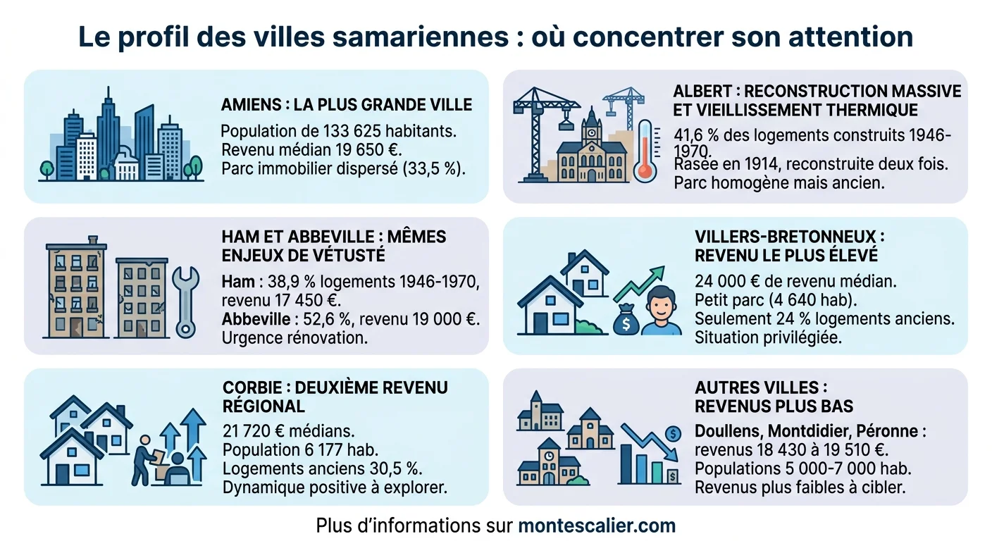 Le profil des villes samariennes : où concentrer son attention