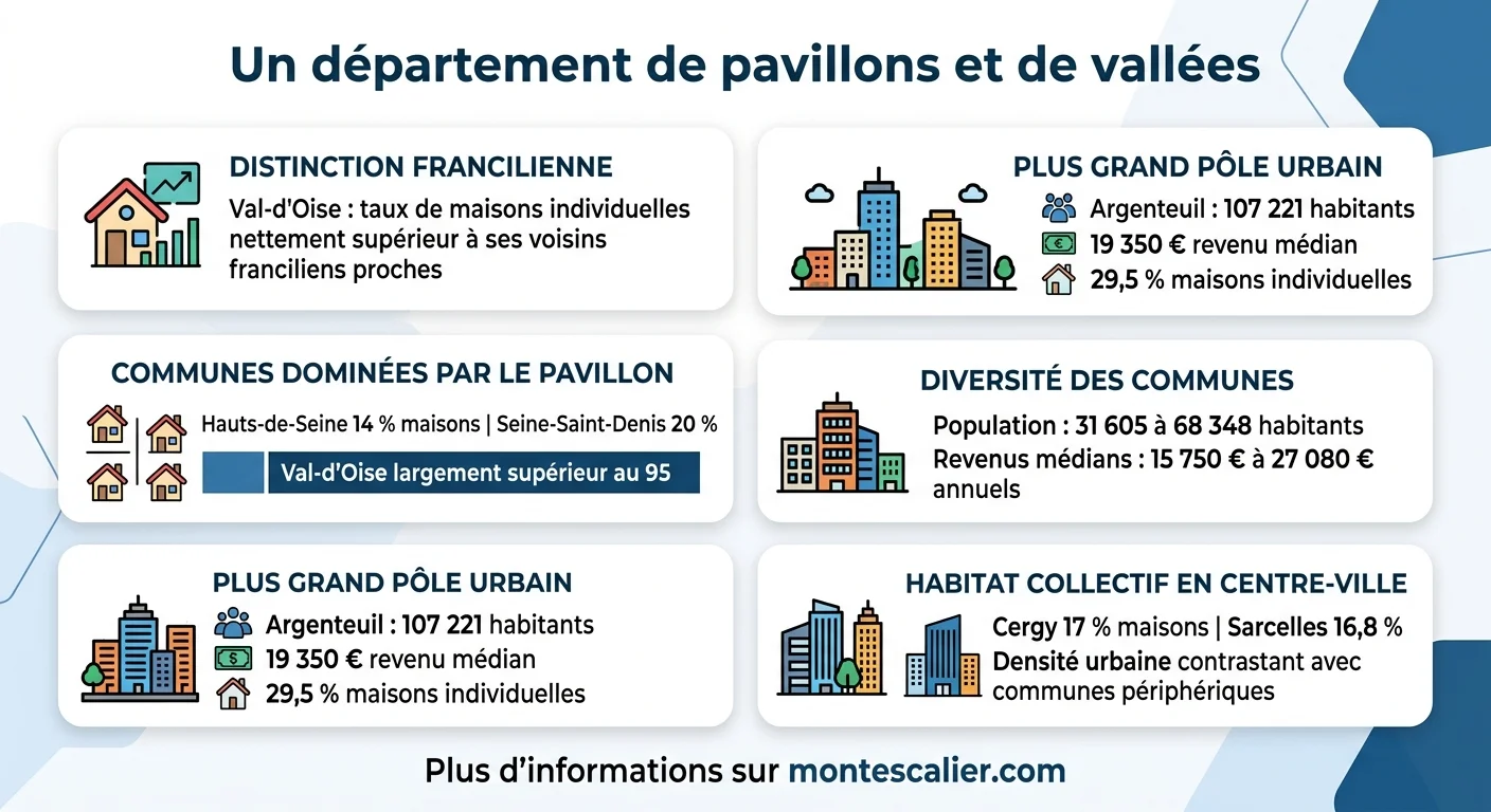 Un département de pavillons et de vallées