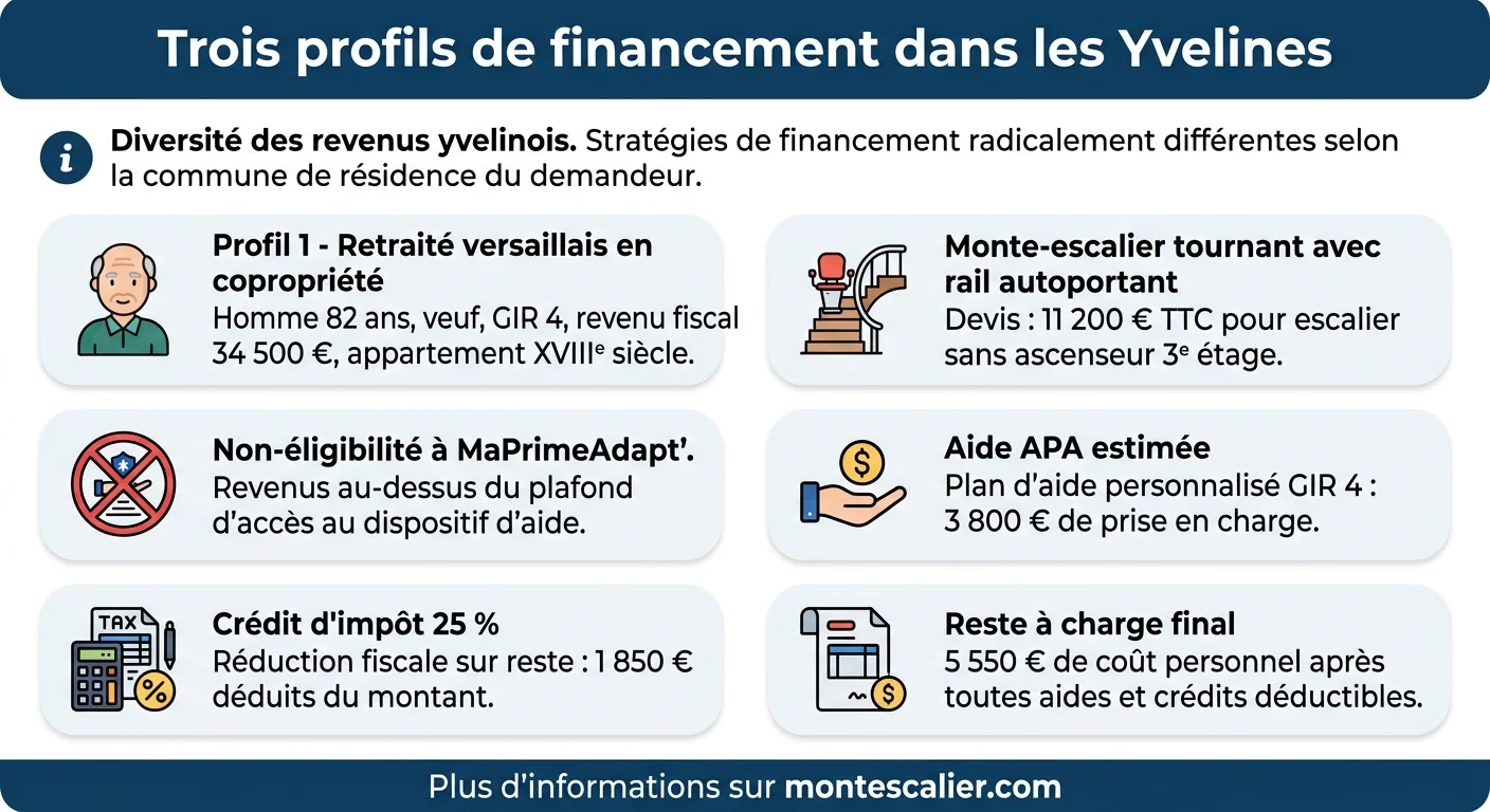 Trois profils de financement dans les Yvelines